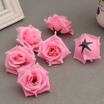 

50 Pcs Fake Artificial Silk Rose Heads Flower Buds DIY Bouquet Home Wedding Craft Decor Supplies C66