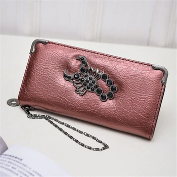 

Fashion Women Wallet Scorpion Women Wallet Iron Side Wallet Carteira Feminina Purse Female Portefeuille