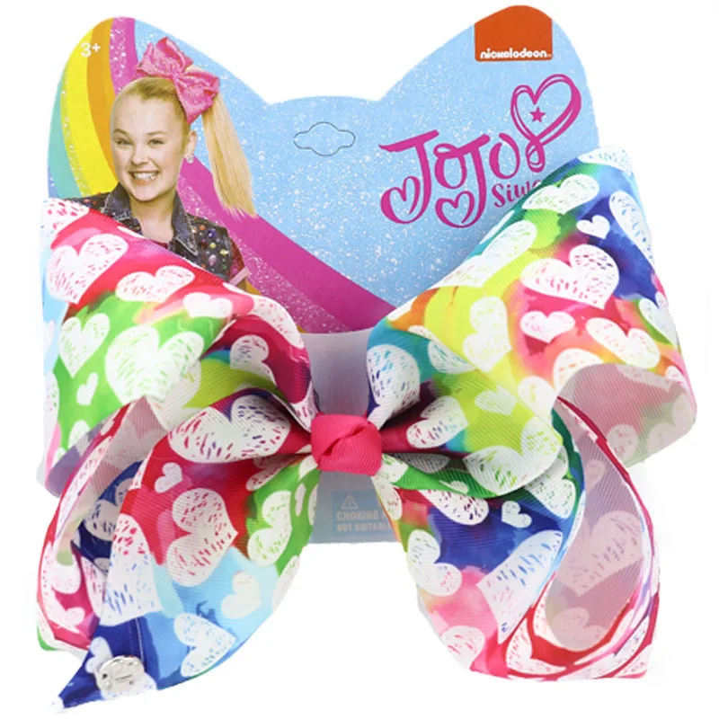 B10 8 дюймов jojo siwa для маленьких девочек, большие банты Jojo, красочный принт, красивый узор с аллигатором, корсажная лента, Детские аксессуары для волос - Цвет: B10