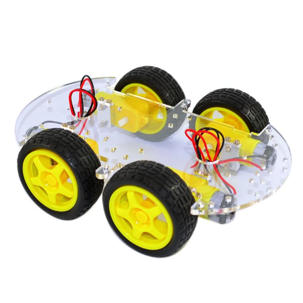 Комплект 4 Умный робот-шасси для AUNO Arduino DIY Development 4WD 2WD с отслеживанием препятствий - Комплект: Комплект 4