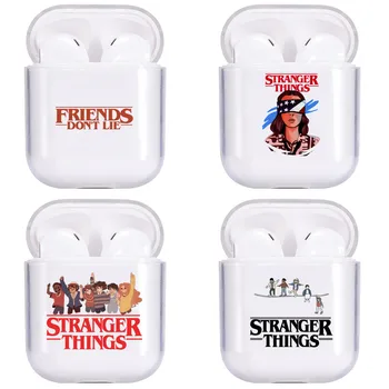 

Cute TV Stranger Things Earphone Case For Apple Airpods 2 Charging Box Accessorie luxury For Air pods Coque With Hook Keychain