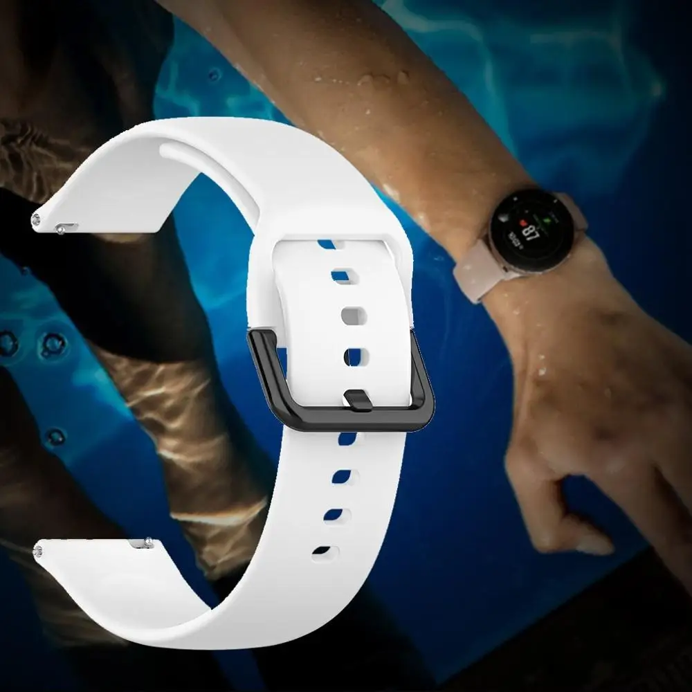 Для samsung Galaxy Watch Active(40 мм) Двухцветный силиконовый ремешок R500 прямая полоса браслет(обычный