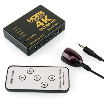 

HDMI Splitter 5 Input 1 Output HDMI Switcher 4K x 2K HDTV Video Adapter