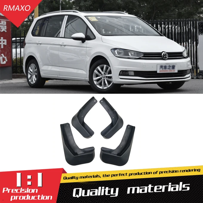 Брызговики передние для Volkswagen Touran 2016-2018 с цветным и задним грязевым клапаном |