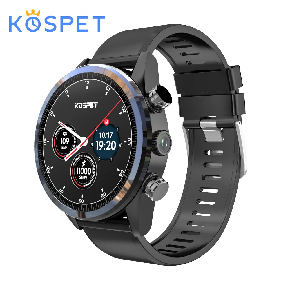 Kospet Hope 4G Бизнес Смарт часы для мужчин телефон Android7.1.1 3 ГБ+ 32 ГБ 1,3" AMOLED wifi/gps/ГЛОНАСС 8.0MP MT6739 Smartwatch для женщин