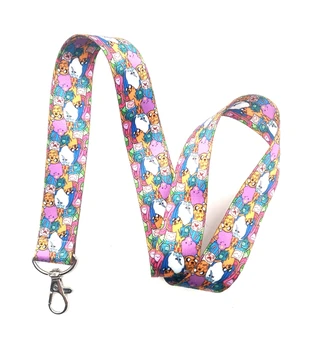 

30 pcs cartoon Adventure time Neck Strap Lanyards Badge Holder Rope Pendant Key Chain Accessorie