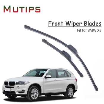 

1Set Rubber Car Front Wiper Blade Kit For BMW X5 E53 E70 F15 X 5 Series 2017 2016 1999-2015 Vehicle Original accessories