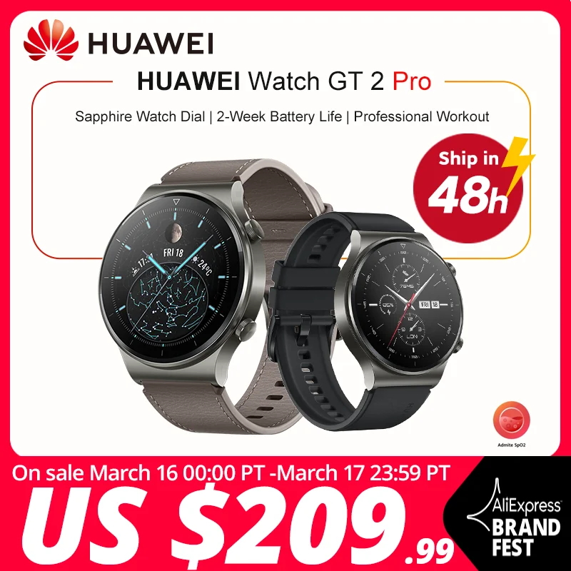 W magazynie globalna wersja HUAWEI zegarek GT 2 pro SmartWatch 14 dni żywotność baterii GPS bezprzewodowe ładowanie Kirin A1 GT2 Pro OBLEDNEOFERTY12