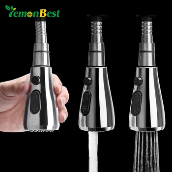 

Multi-functional Pull-out Spray Head Faucet Nozzle Head for Bathroom Kitchen Replacement Electroplating Process 1/2" Connections