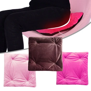 

38x38cm Winter Heated Seat Cushion USB Universal Seat Heater Solid Color Heated Seat cushion for Car, Home, Office Chair Cushion