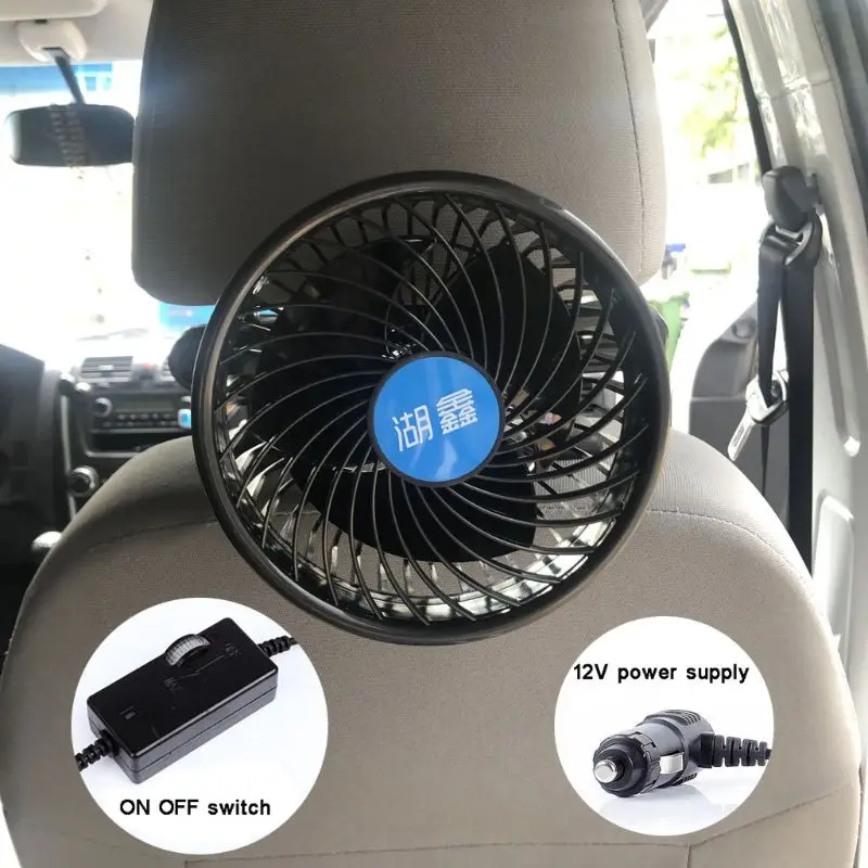 Универсальный 6 дюймов 12V автомобиль сильный ветер вентилятор заднее сиденье пассажира с крепежом на подголовник автомобиля с возможностью вращения охлаждающего воздуха вентилятор для седан лодки RV