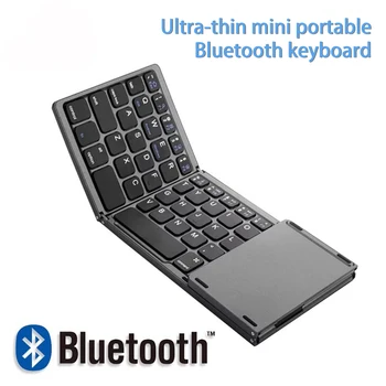 

Wireless Bluetooth Keyboard Rechargeable Portable BT Wireless Foldable Mini Keyboard With Touchpad For Tablet Notebook