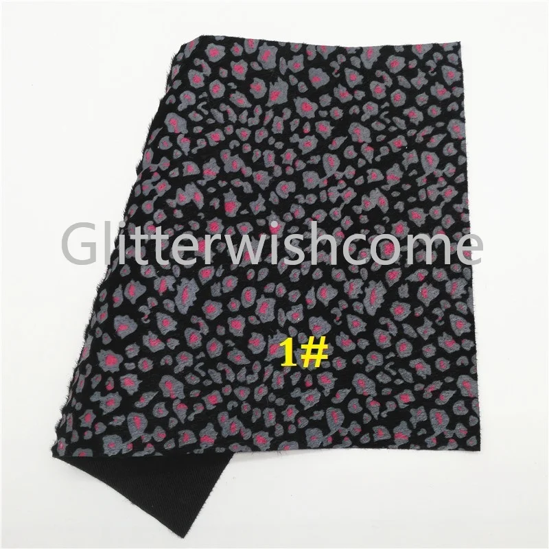 Glitterwishcome 21X29 см A4 размер винил для бантов леопардовая печать на искусственный мех Ткань листы для бантов, GM715B