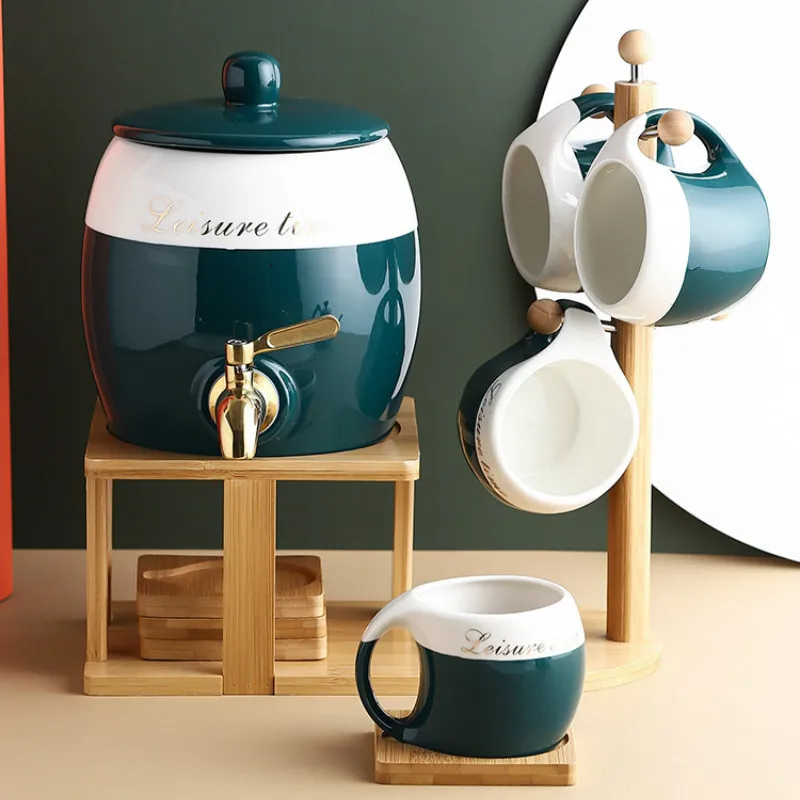 

Chinese Style Kettle and Cup Set Household Drinking Cups Teapot Large Capacity Heat-Resistant High Temperature Kettle