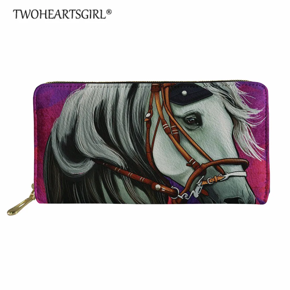 L4334Z21 Twoheartsgirl кошелек в виде лошади, женский кожаный кошелек, роскошный дизайн, длинные кошельки и держатель для карт, клатч, дамские сумки для денег - Цвет: L4334Z21