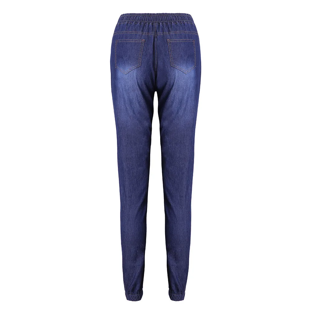 Jaycosin Autumn Fashion Ladies Casual Loose Pencil Denim Skinny Jeans Elastic Stretch Trousers Small Feet Cropped Jeans 11#4