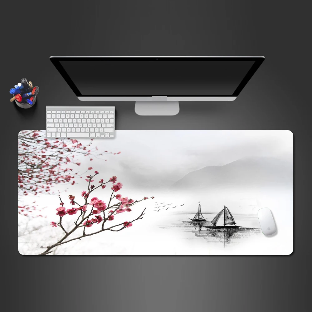Simple And Beautiful Ink Painting Mouse Pad Best-selling High Quality Rubber Game Accessories Keyboard Pads | Компьютеры и офис