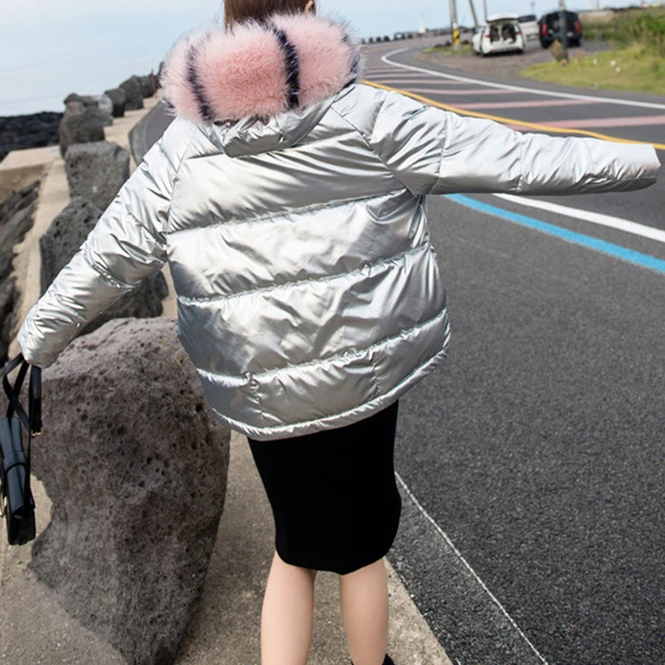 Женская зимняя блестящая куртка, пальто-пузырь, меховая парка, стеганая куртка, женское черное плотное пальто, стеганая куртка, женское меховое пальто с капюшоном