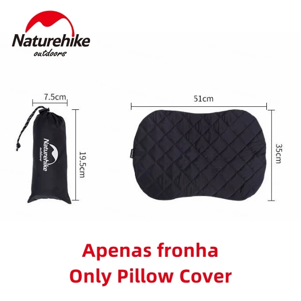 Naturehike Updated Inflatable Pillow Camping Air Pillow Ultralight Hiking Sleeping Pillow Outdoor Compressible NH Travel Pillow Cover NOT Pillow