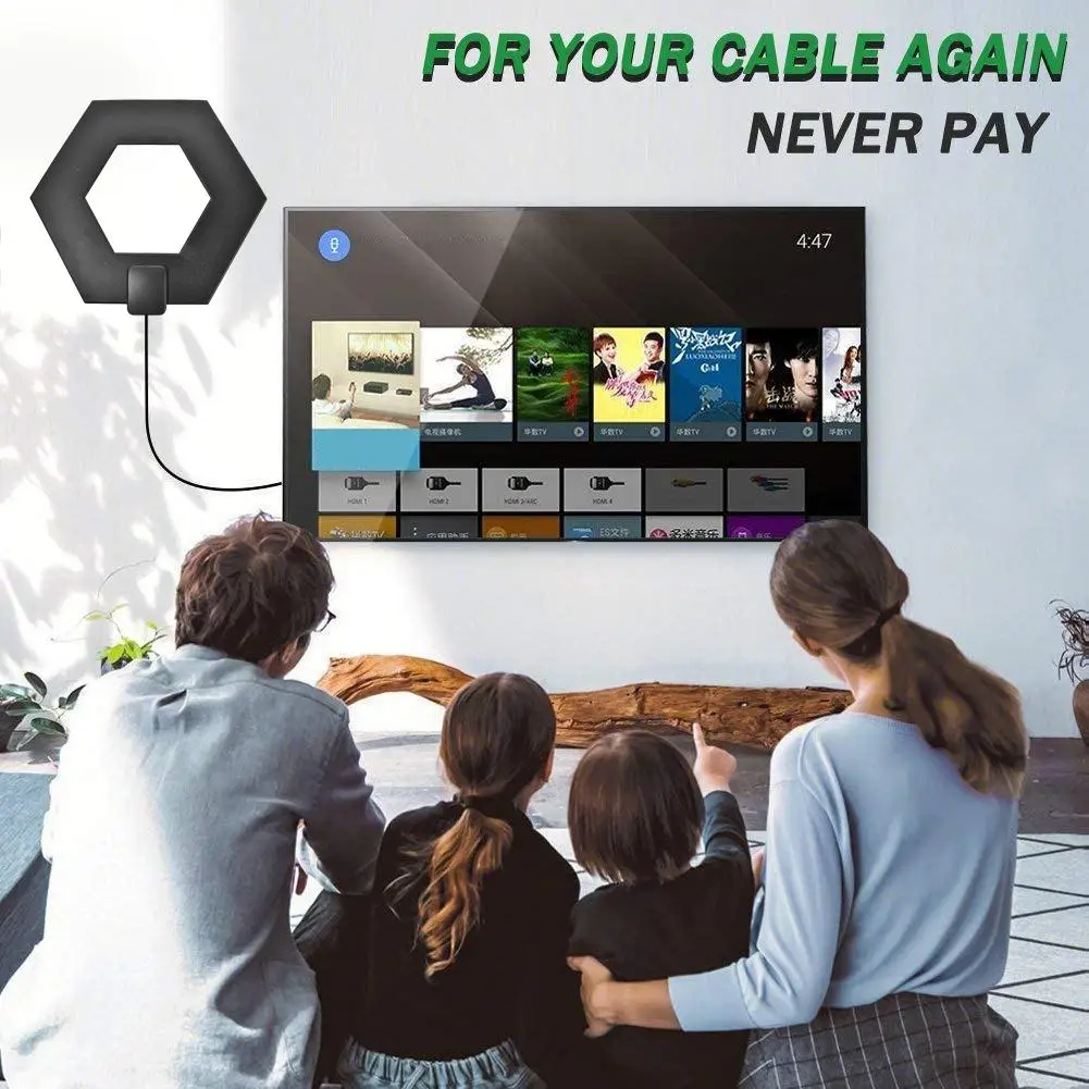 Европейская HD ТВ антенна ATSC DVB ТВ цифровая антенна 750 км сигнальные Антенны усилитель для закрытых помещений для домашнего вещания