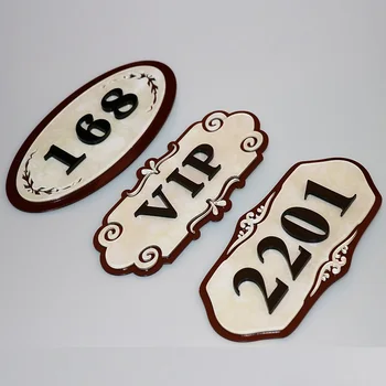 

Decorative House Number Digital Stickers Acrylic Imitation Jade Household Number Plate Box Room House Number Plate Household Cus