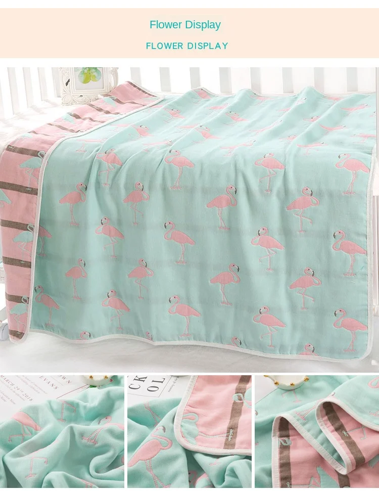Cotton Blanket Baby Blanket Summer Baby Thin Quilt Newborn Comforter Baby Six-layer Gauze Bath Towel For Children