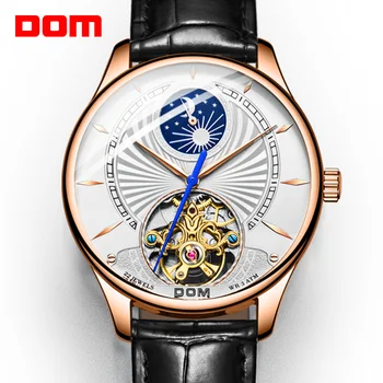

DOM Mens Watches 2019 Top Luxury Brand Automatic Mechanical Watch Men Leather Business Waterproof Sports Watches M-1260GL-7M