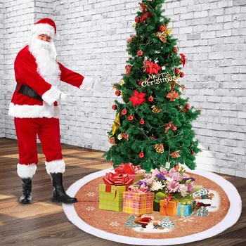 

Plush Christmas Tree Carpet Merry Christmas Decorations for Home Natal Tree Skirts New Year Decoration Xmas Party Navidad Decor