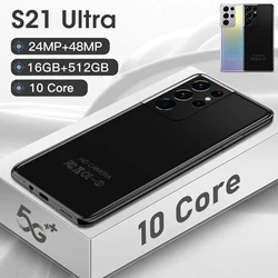 Global Version S21 Ultra Smartphone Android 10 Core 512gb cell Smart phones Unlocked 5g Network 6800mAh Celulares cellphones