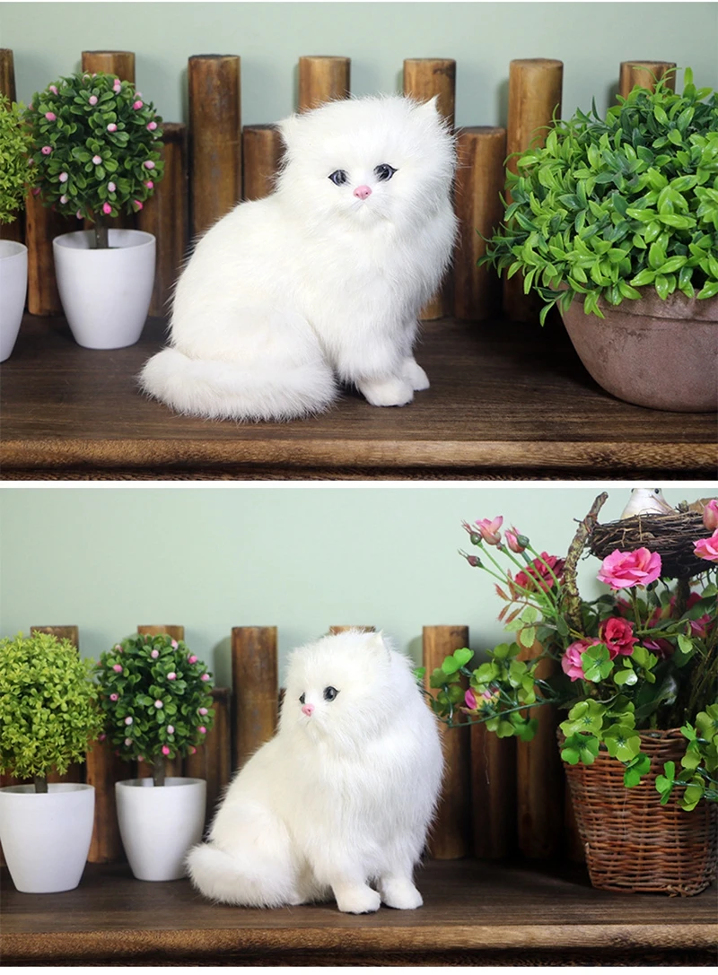 simulation animal cat doll children`s toy fake cat persian cat model plush toy novelty decoration birthday gift DY80056 (6)