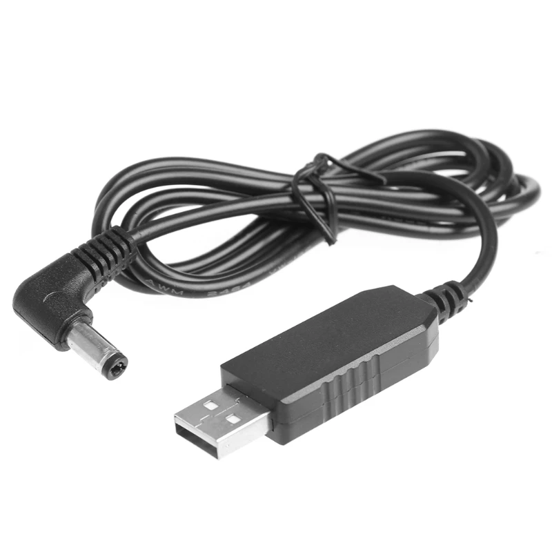 

90 Degree USB To 12V 5.5x2.1mm Step Up Adapter Cable For Router Speaker LED 3.4m