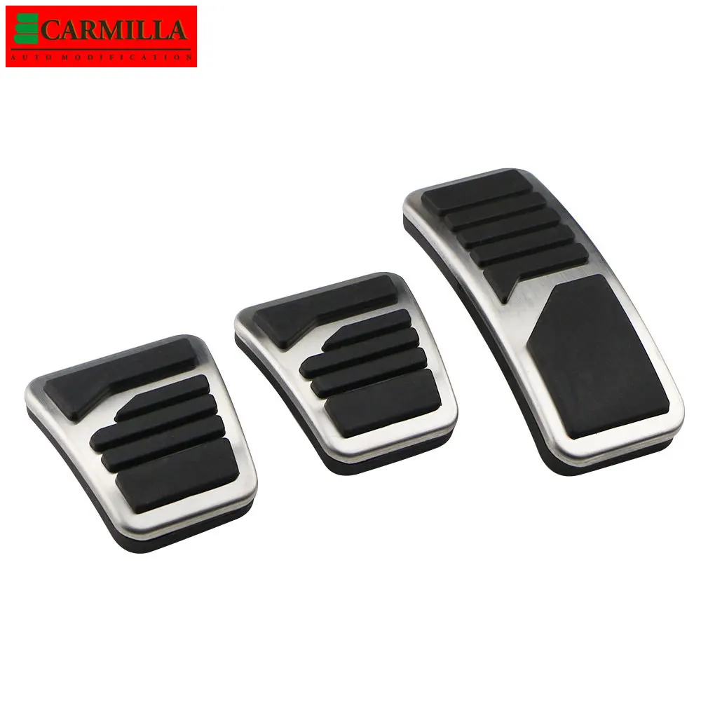 Carmilla Stainless Steel Auto Pedal Protection Cover for Mitsubishi L200 2015-AT MT Car Pedals Protector