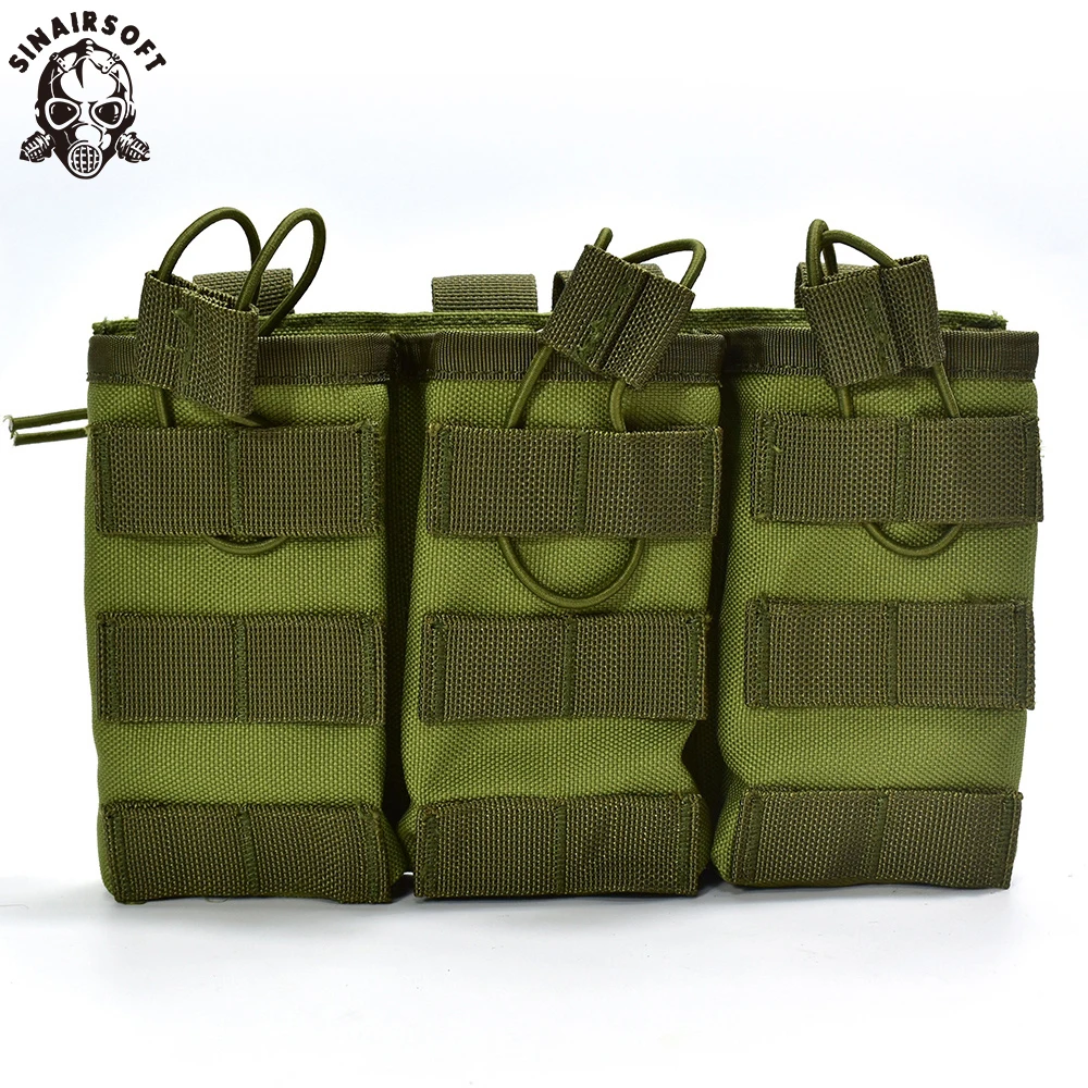 

Tactical Triple Magazine Pouch 5.56 7.62 Mag Pouch Open Top Army Airsoft Gear Wargame Paintball Military Molle Magazine Pouches