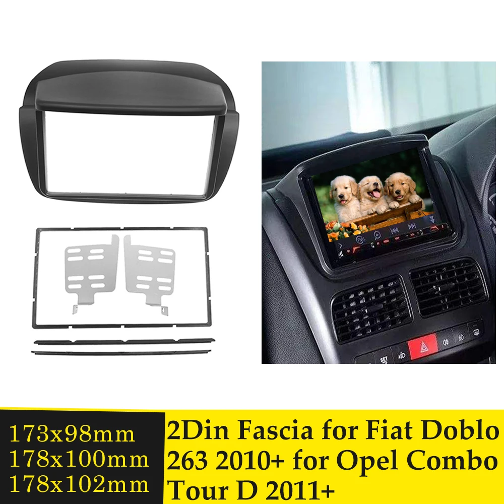 2Din Автомобильная фасция радио для FIAT Doblo 263 2010-2015 OPEL Combo Tour D 2011 + CD Facia пластина