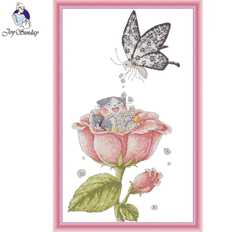 

Joy Sunday,Flower,cross stitch embroidery,Cartoon cross stitch pattern,cross stitch needlework,Flower pattern cross stitch kit