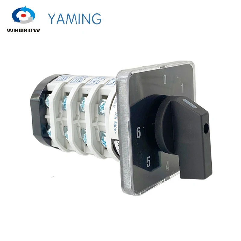 Interruptor giratorio YMZ12-32/4, interruptor de leva 32A, 4 polos, 0-6 posiciones, contactos de plata de alto voltaje - AliExpress Mobile