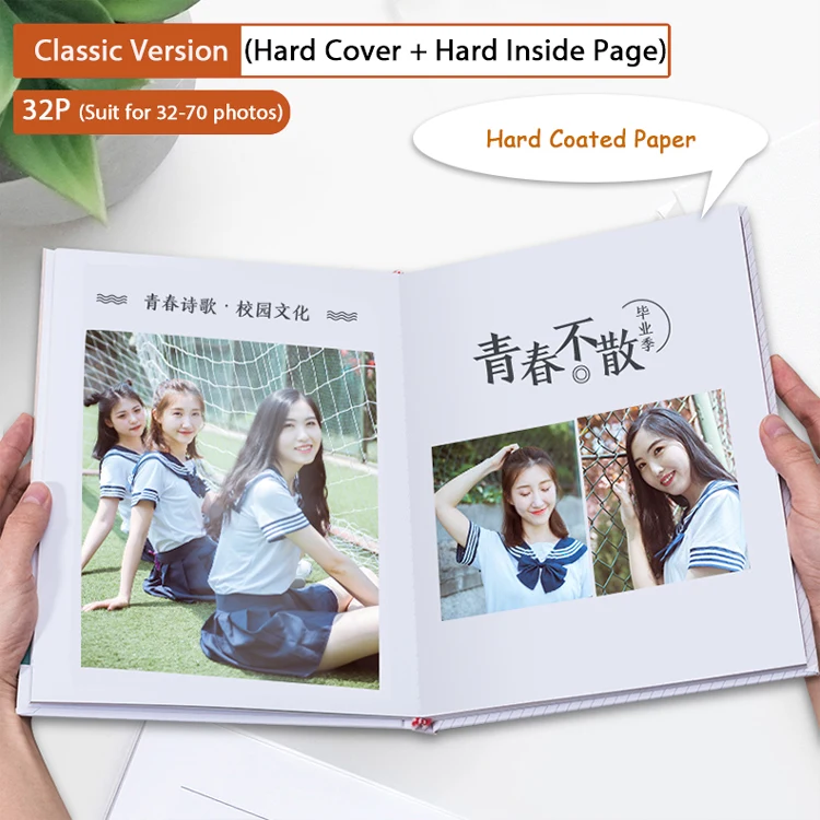 32P Classic Напечатайте свою фотокнигу на заказ фотоальбом памятные альбомы фотоальбом напечатанный DIY креативный подарок для влюбленных на день рождения - Цвет: 32P Classic