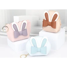 

2021 New Coin Purse Fashion Cute Rabbit Ear Cartoon Women Wallets Mini Cute Zipper Girls Coin Wallet Usb Cable Bag Key