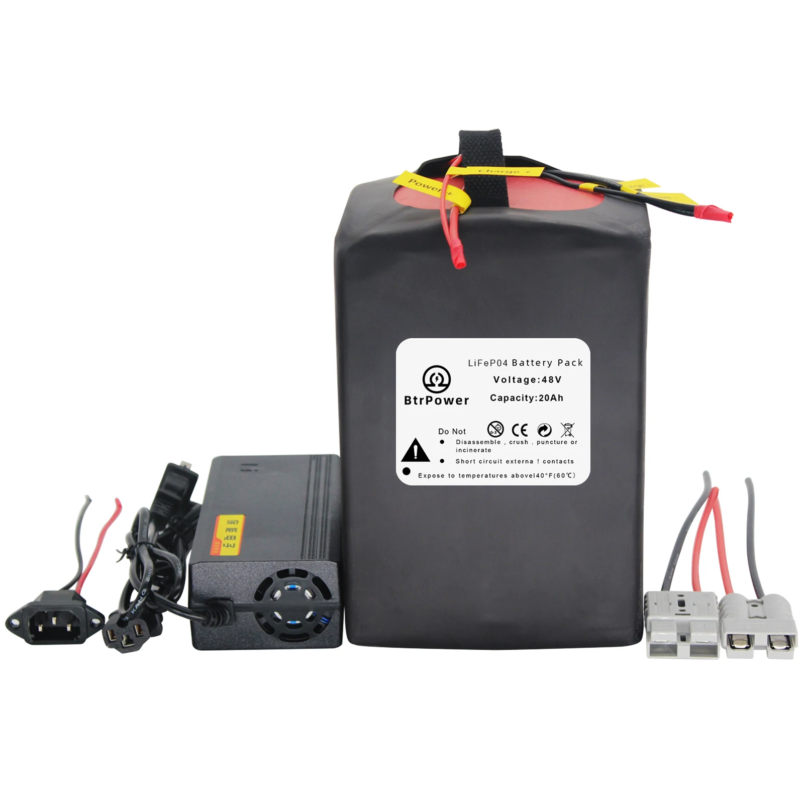 

48V 20A LiFePO4 Battery Pack Special for Electric Bike with 5A Charger 50A BMS High Temperature Resistance Fast charging