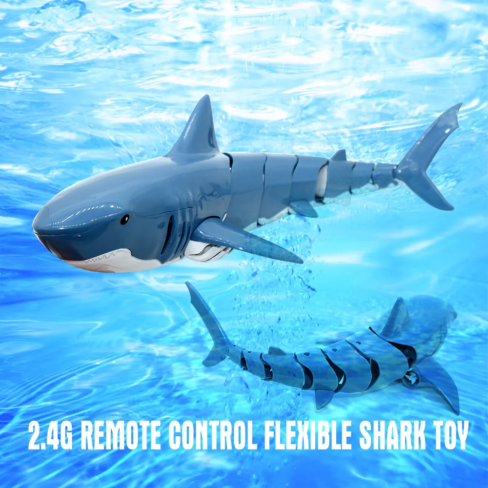 RC игрушка с дистанционным управлением Акула лодка 2 4G Моделирование животное
