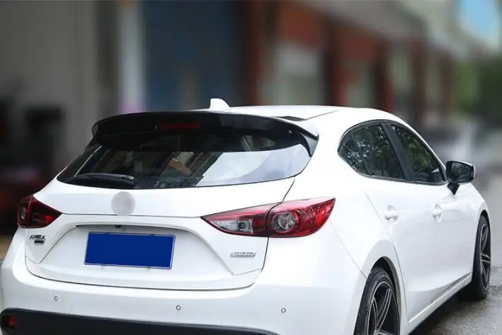Для Mazda 3 Axela хэтчбек ABS пластик окрашенный цвет задний багажник на крыше губы Крыло загрузки задний спойлер