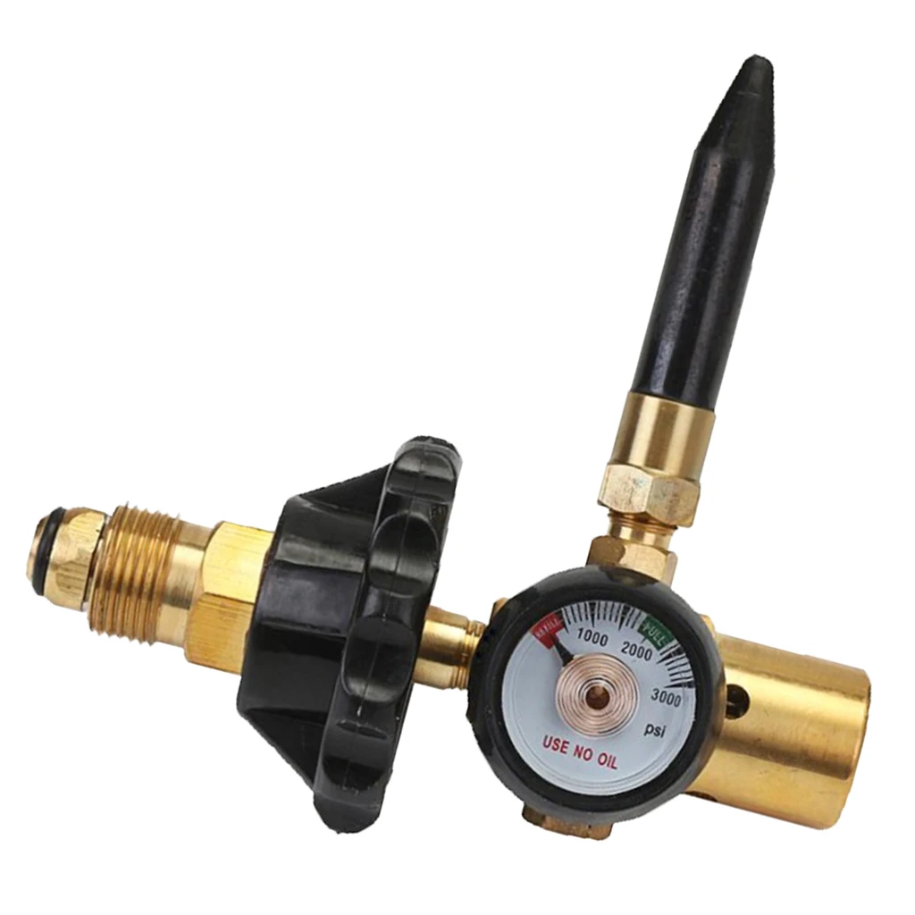

Medium Helium Tank Regulators Filler Valve for Balloons with Gauge Measuring Range: 0-3000 PSI