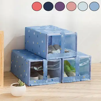 

Flip Shoes Box Thickened Drawer Case Shoe Boxes Stackable Box Shoe Organizer Shoebox Oxford Cloth Storage Sport Shoe Bag