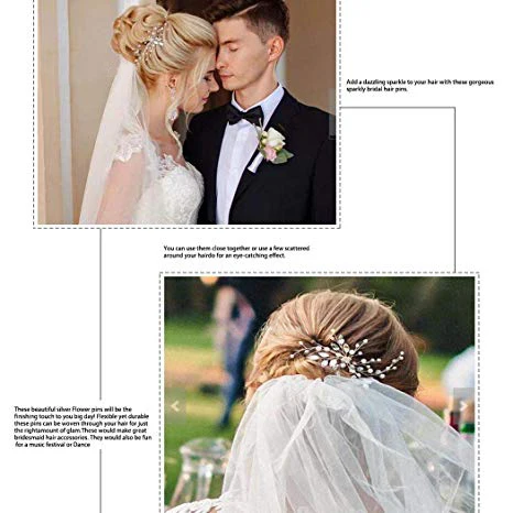 TOPQUEEN HP103-1 невесты ювелирные изделия для волос Тиара Свадебные клипсы свадебные головные уборы свадебные шпильки аксессуары для волос