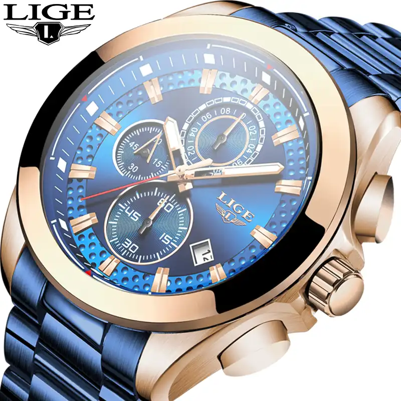 lige brand men's business watch