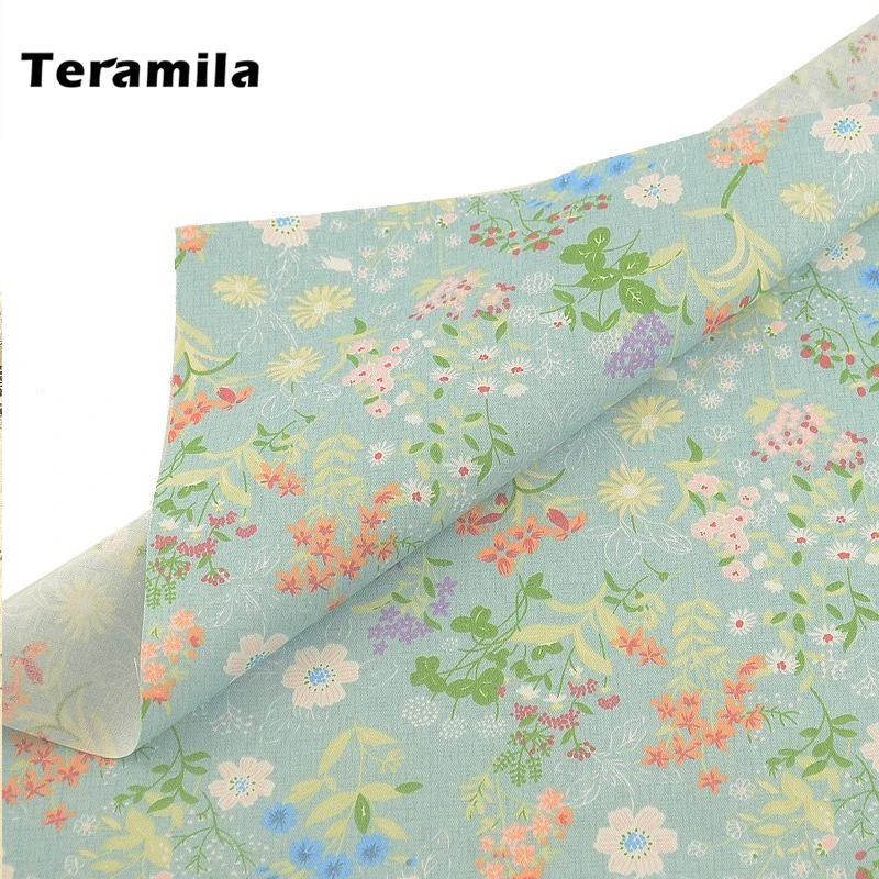 Teramila 100% хлопок ткани метр цветы Telas Algodon Анкара ткань DIY лоскутное платье одеяло