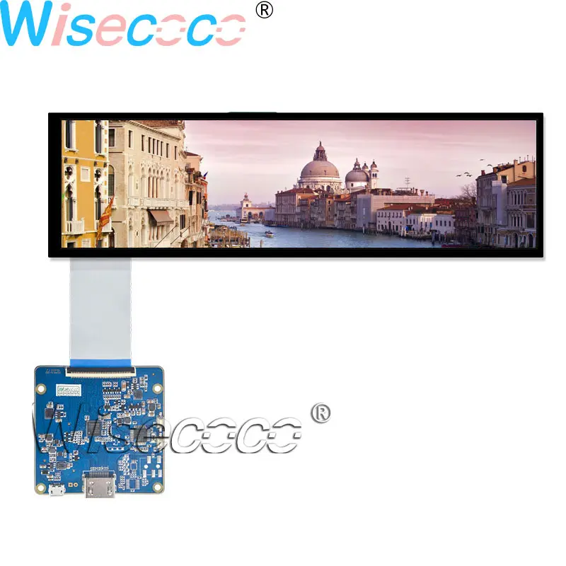

Wisecoco 8.8 Inch IPS LCD Panel 1920Ч480 40 Pin 600 Nits Hight Brightness + HDMI MIPI Control Board for Raspberry Pi