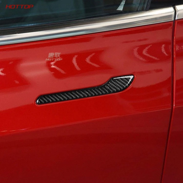 Для Tesla Model3 Защита от царапин из настоящего углеродного волокна для дверной ручки пленка Модификация аксессуары наклейки