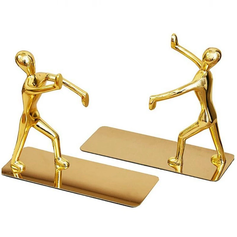 Best Fashion Cool Metal Human Shaped Bookend Bookshelf for School Office Stationery Gifts Supplies