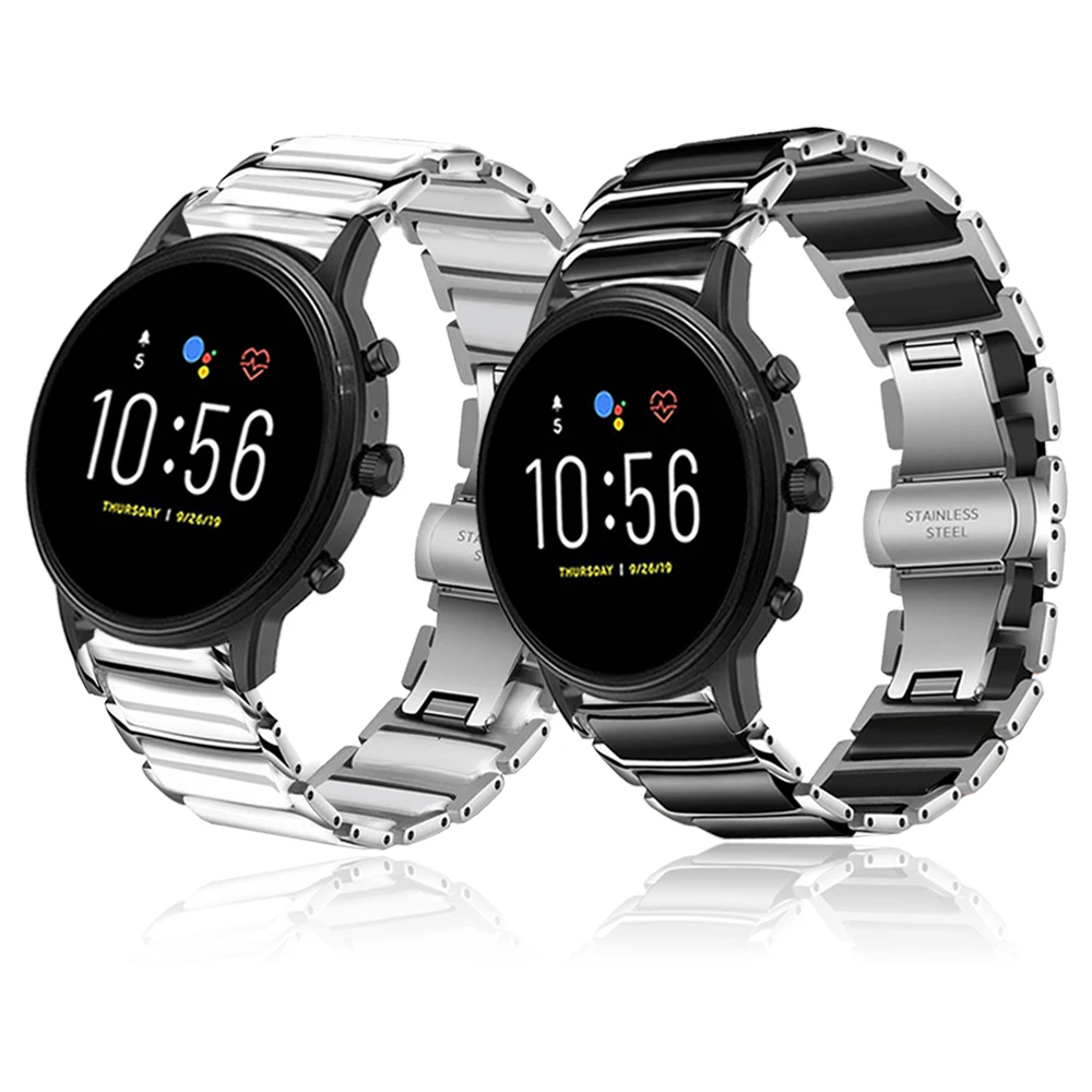 22mm EasyFit Metal Ceramic Strap Band 